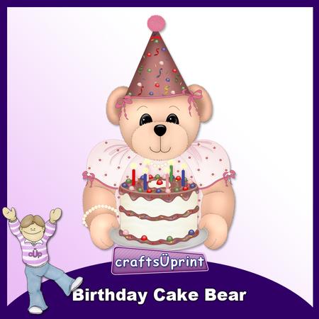 Birthday Cake Bear Clip Art