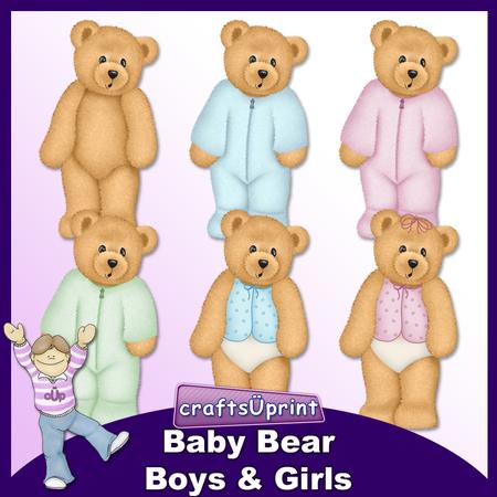 Baby Bear Boys & Girls Clip Art