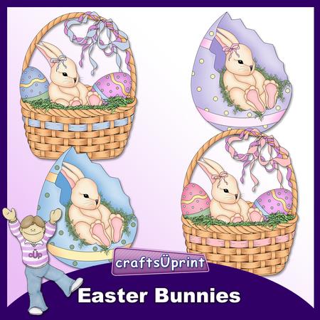 Easter Bunnies Clip Art