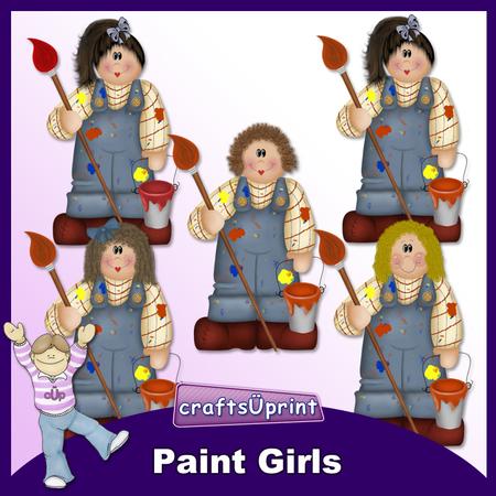 Paint Girls Clip Art