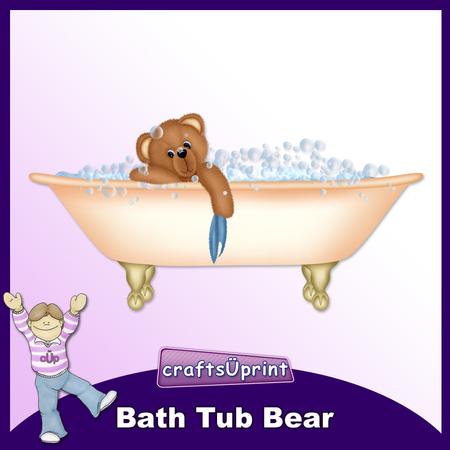 Bath Tub Bear Clip Art