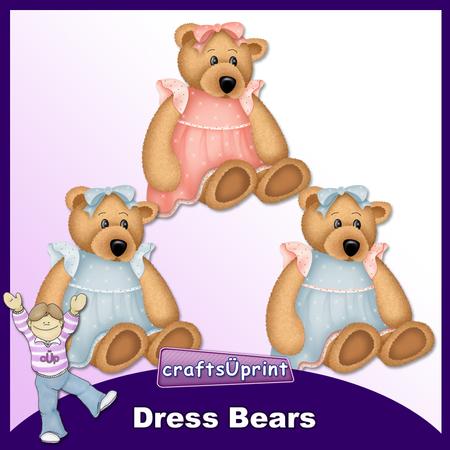 Dress Bears Clip Art