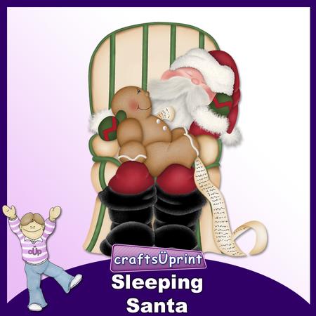 Sleeping Santa Clip Art