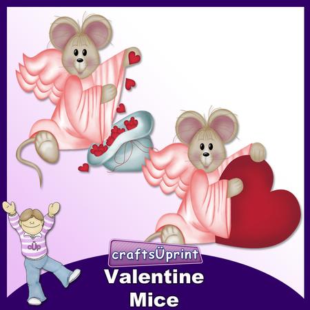 Valentine Mice Clip Art