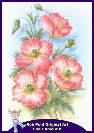 Rob Pohl Original Art Fleur Amour B