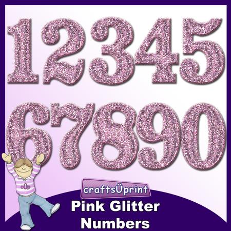 Crafty Bob's Pink Glitter Numbers
