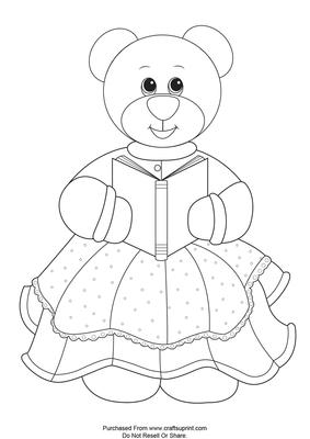Carol Singer Bear Digital Stamp
