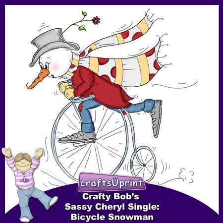 Crafty Bob's Sassy Cheryl Single: Bicycle Snowman