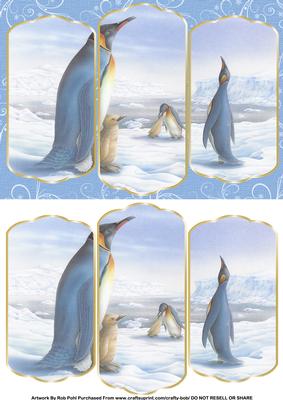 Arctic Penguins Christmas Card