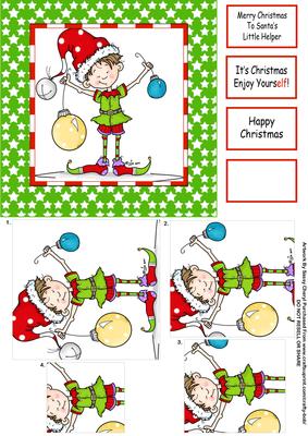 Christmas Elf Pyramid Card