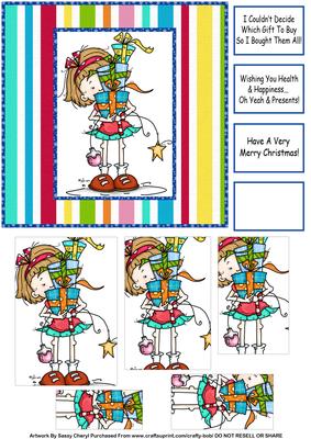 Health, Happiness & Presents Funny Christmas Pyramid Card