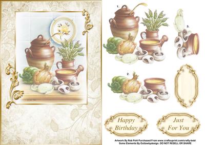 Kitchen Connoisseur Male Birthday Step by Step Card