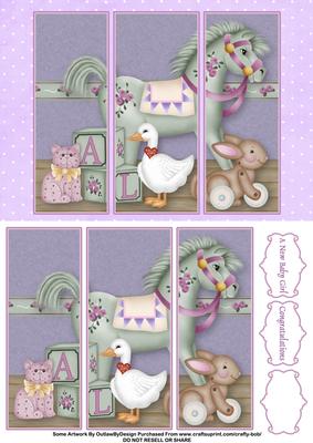 New Baby Girl Nursery Quick Card