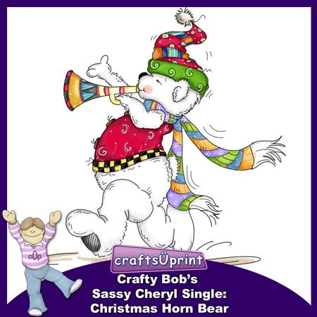 Crafty Bob's Sassy Cheryl Single: Christmas Horn Bear