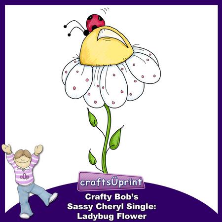 Crafty Bob's Sassy Cheryl Single: Ladybug Flower