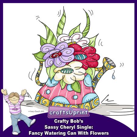 Crafty Bob's Sassy Cheryl Single: Fancy Watering Can With - 