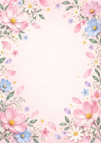 Floral Burst Birthday Girl Card Front