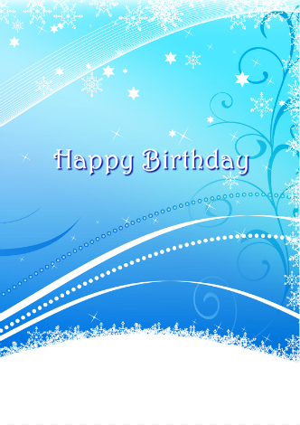 Blue Snowflake Flourish Background