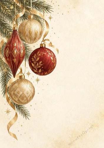 Golden Christmas Card Front