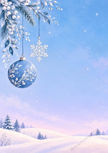 Christmas Sunset Decorative Card Front