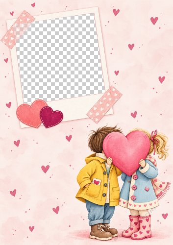 Kissing Couple Aperture Card Front