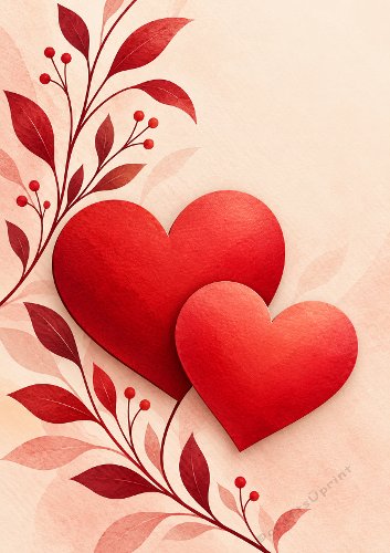Double Heart Card Front