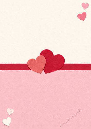 Pink Hearts Romantic Card Front