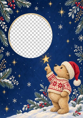 When I Wish Upon a Star Christmas Aperture Card Front