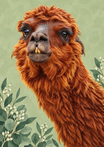 Charming Llama Humorous Card Front