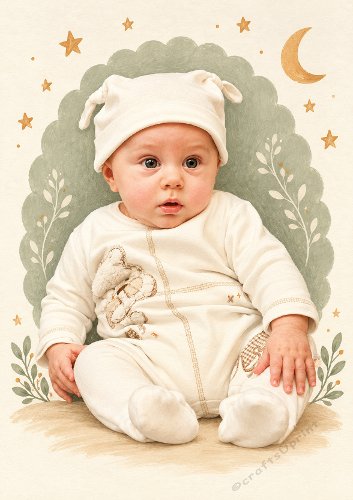 Confused Baby Humorous Card Front