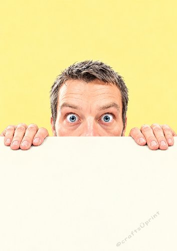Frightened Man Humorous Card Front
