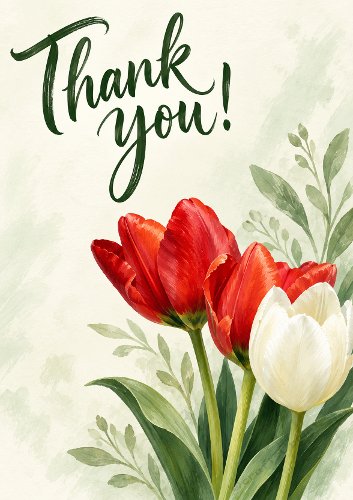 Thank You Tulips Card Front