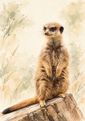 Meerkat Thank You Card Front