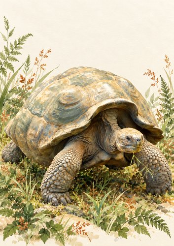 Slow Tortoise Belated Birthday Card Front