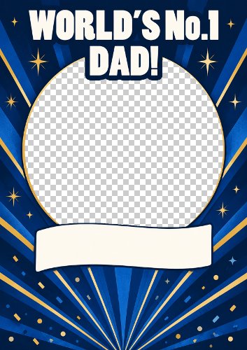 Worlds Number 1 Dad Aperture Card Front