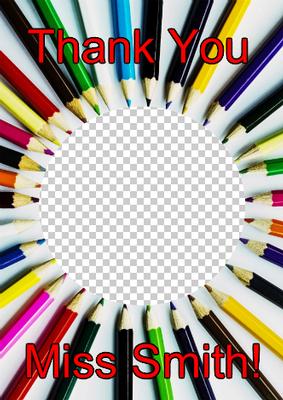 Coloured Pencils Aperture Card Front