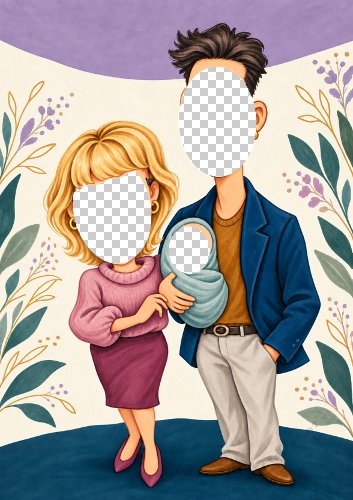 New Parents Multi-aperture Card
