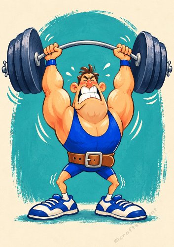 Weight Lifting Humorous Card Front