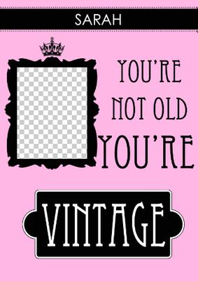 Not Old You're Vintage Aperture Card Pink