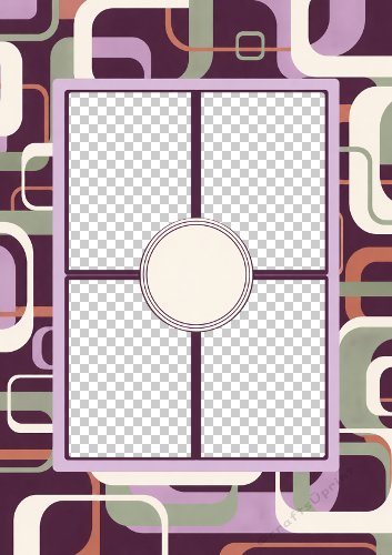 Retro Squares Multi Photo Card