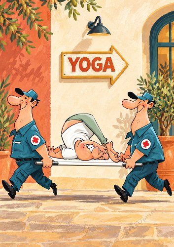 Humorous Yoga/workout Card
