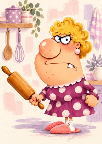 Angry Wife Humorous Card Front