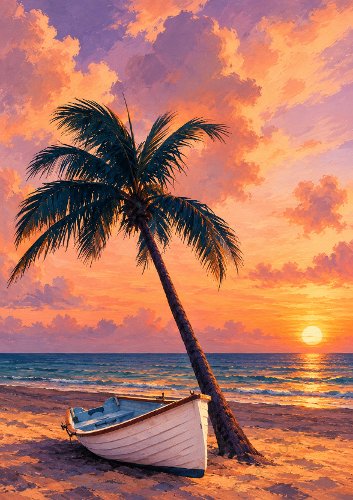 Sunset Beach Bon Voyage Card