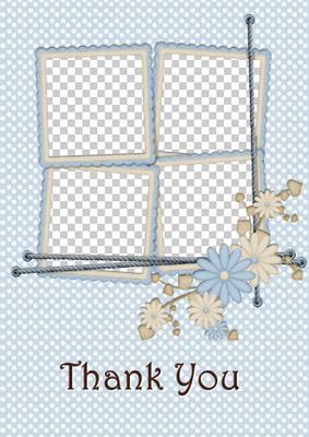 Floral Multi-frame Photo Card