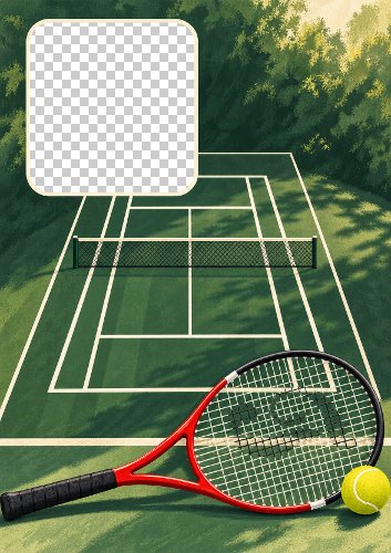 Tennis Apeture Photo Card