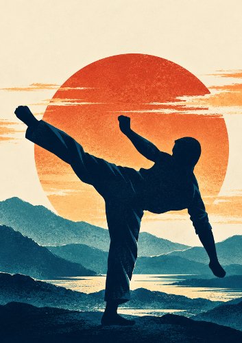 Sunset Karate Card