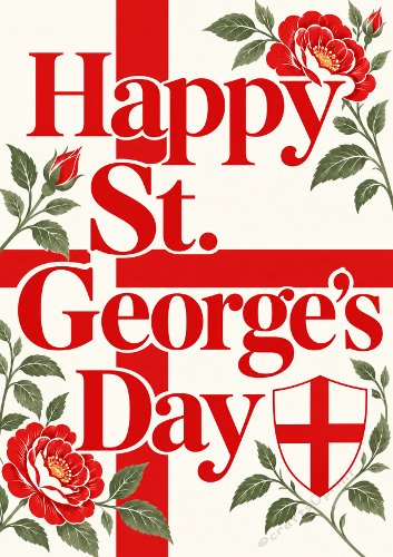St. George's Day Word Art Card