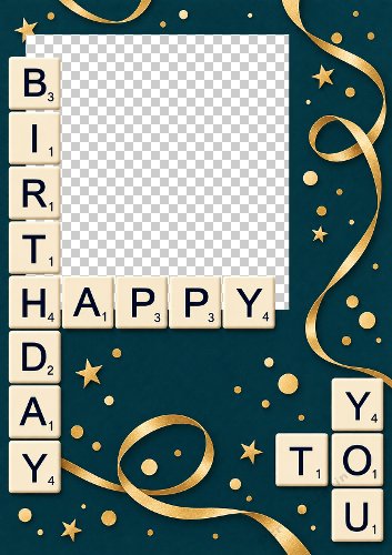 Scrabble Birthday Photo Card