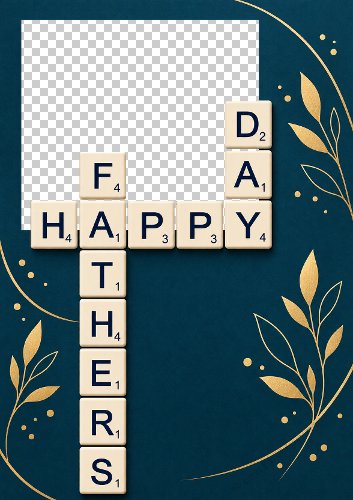 Scrabble Fathers Day Photo Card