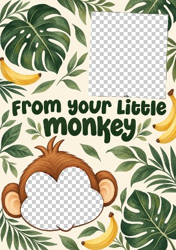 Little Monkey Photo Card